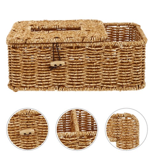 Scatola Di Immagazzinaggio Del Tessuto Rattan Napkin Holder Scatola Di Carta - Foto 9 di 20