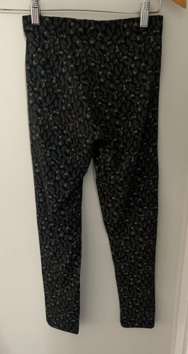 Fat Face Womens Leggings Size 8 Black Khaki Pattern W24 L26.5 - Picture 2 of 3