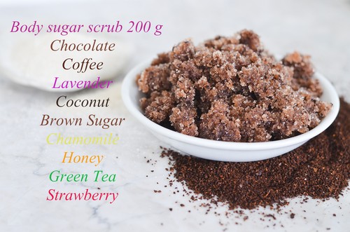 Homemade Chocolate Coffee Green tea Coconut Honey Brown Sugar Body Scrub 200g - Picture 12 of 12