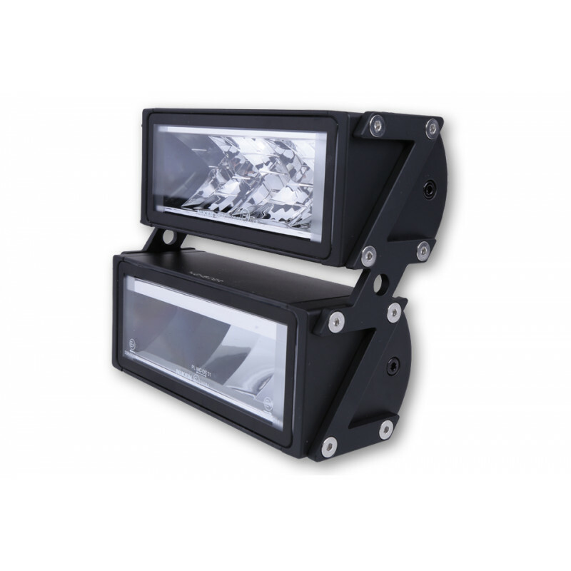 Phare moto LED HIGHSIDER ULTIMATE double optique superposée éclairage blanc puissant