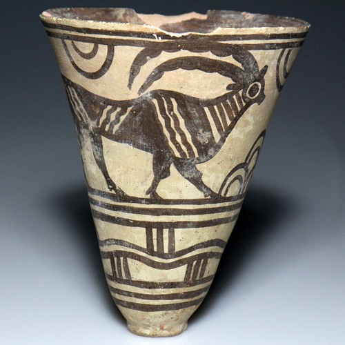 CIRCA 1900-1000 BC-INDUS VALLEY CUNIFORM TERRACOTTA DECORATED POT