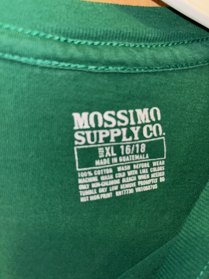 Camisa de manga larga Mossimo Supply Co para niños talla XL verde/blanco BMX Tour 1983 Foto 3 de 4