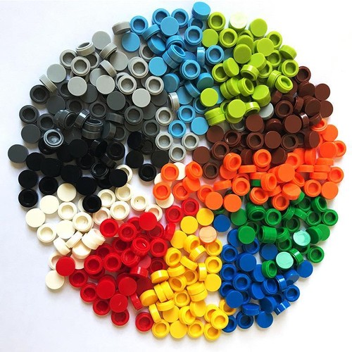 New 1000 Tile Round 1x1 Plate Dots Mosaic Compatible With Lego Pick Your Color - Picture 10 of 77