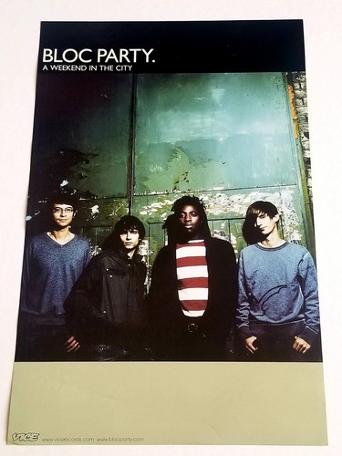 Bloc Party A Weekend In The City Promo Poster Silent Alarm Intimacy RARE - Picture 2 of 7