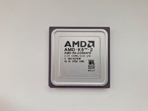AMD K6-2 266 300 333 350 400 450 475 500 550 classic AMD K6-2 Vintage CPU, GOLD - Picture 3 of 47