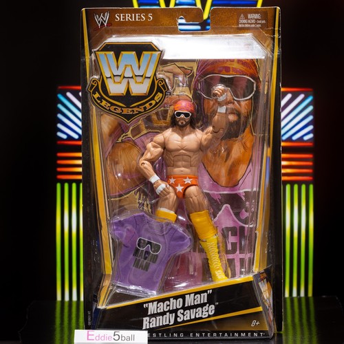 NUEVO RARO MATTEL 2010 Figura Leyendas WWF Serie 5 Randy Macho Man Savage