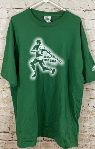 NEW Adidas Boston Red Sox Tee Shirt Mens Size 2XL XXL MLB Green graphic - Picture 2 of 5