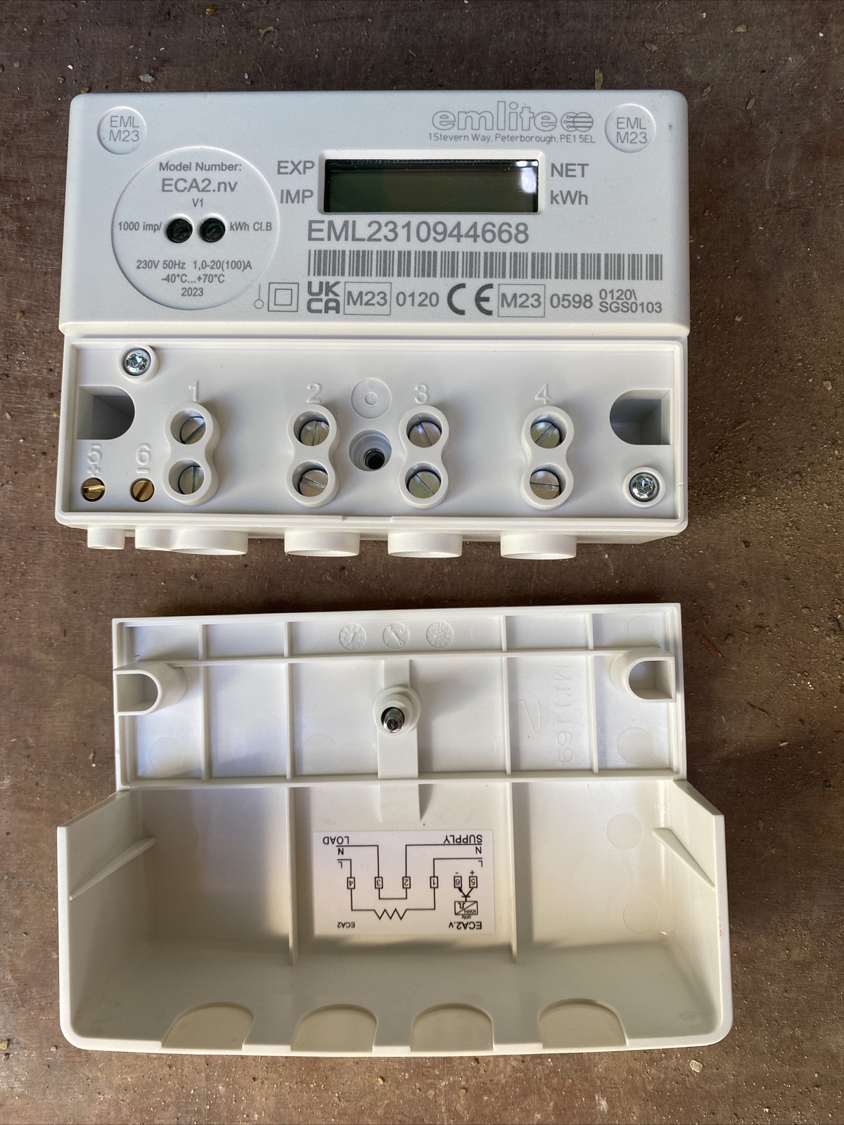 Emlite ECA2.nv 100A Single Phase Electricity Reading Meter MID Approved RHI Kwh eBay
