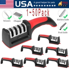 4 Stage Kitchen Knife Sharpener Professional Ceramic Diamond Steel Sharpening