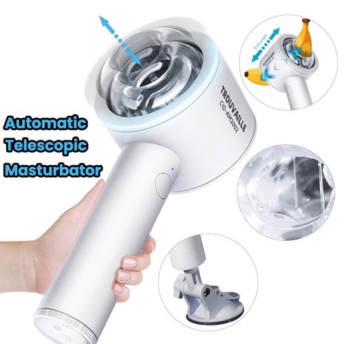 Lubricantes automáticos manos libres masturbadores con golpeador de copa telescópica para hombre - Imagen 2 de 14