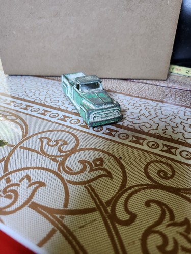 Vintage Midgetoy green and White 1950's pickup truck Hard to find Rolls great - Picture 6 of 9