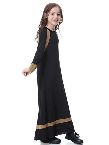 Muslim Children Kids Girls Long Sleeve Prayer Dress Kaftan Prayer Robe Islamic - Picture 22 of 60