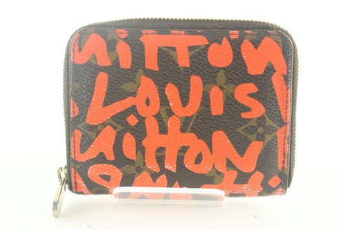 Louis Vuitton Stephen Sprouse arancione graffiti cerniera portafoglio monete 5LK720K - Foto 2 di 12
