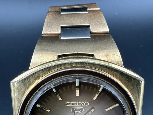Okt. 1972 Seiko 5 Herren Automatik Day Date goldfarben 38mm 21J Uhr 6119-7420 - Bild 10 von 11