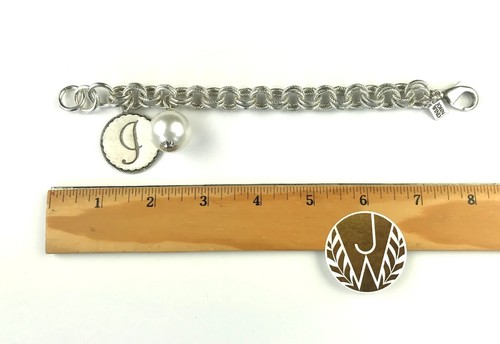 John Wind Silver "Sororiety" Double Link Charm Bracelet - Picture 2 of 3