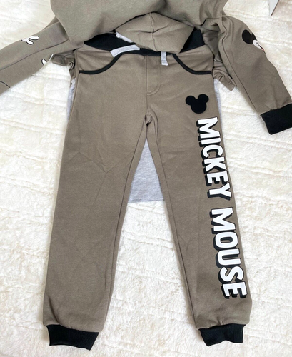 NWT Disney Mickey Mouse 3 Piece Set Joggers Hooded Sweatshirt T-Shirt Sz 5 - Picture 5 of 9