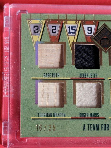 Babe Ruth BAT CARD #d16/25 Don Mattingly JERSEY DEREK JETER ROGER MARIS REGGIE - Picture 2 of 3