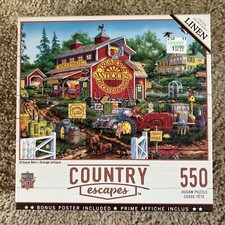 Puzzle, Master Pieces, "Antique Barn, Grange antique," 550 Pcs, Poster Included