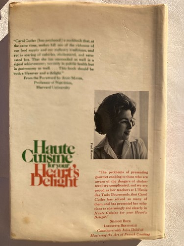 Haute Cuisine for Hearts  Carol Cutler (1973) 1st edition CHOLESTEROL COOKBOOK - Picture 2 of 13