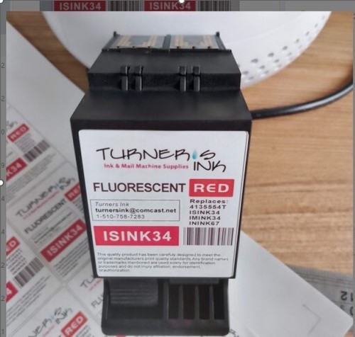 Cartucho de tinta roja medidor de franqueo Quadient 4135554 IS/IMINK34 - Compatible - Imagen 8 de 10