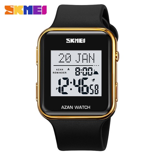 SKMEI Herren Mode LED Digital Uhren Silikon Band Quadratische Zeit Armbanduhr - Bild 26 von 28