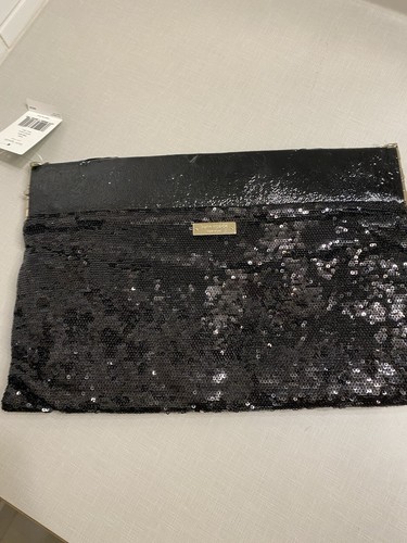 Kate Spade Neu mit Etikett $ 365 Brynn Größe Medium schwarz Pailletten Clutch Schulter Handtasche (Mangel) - Bild 2 von 24
