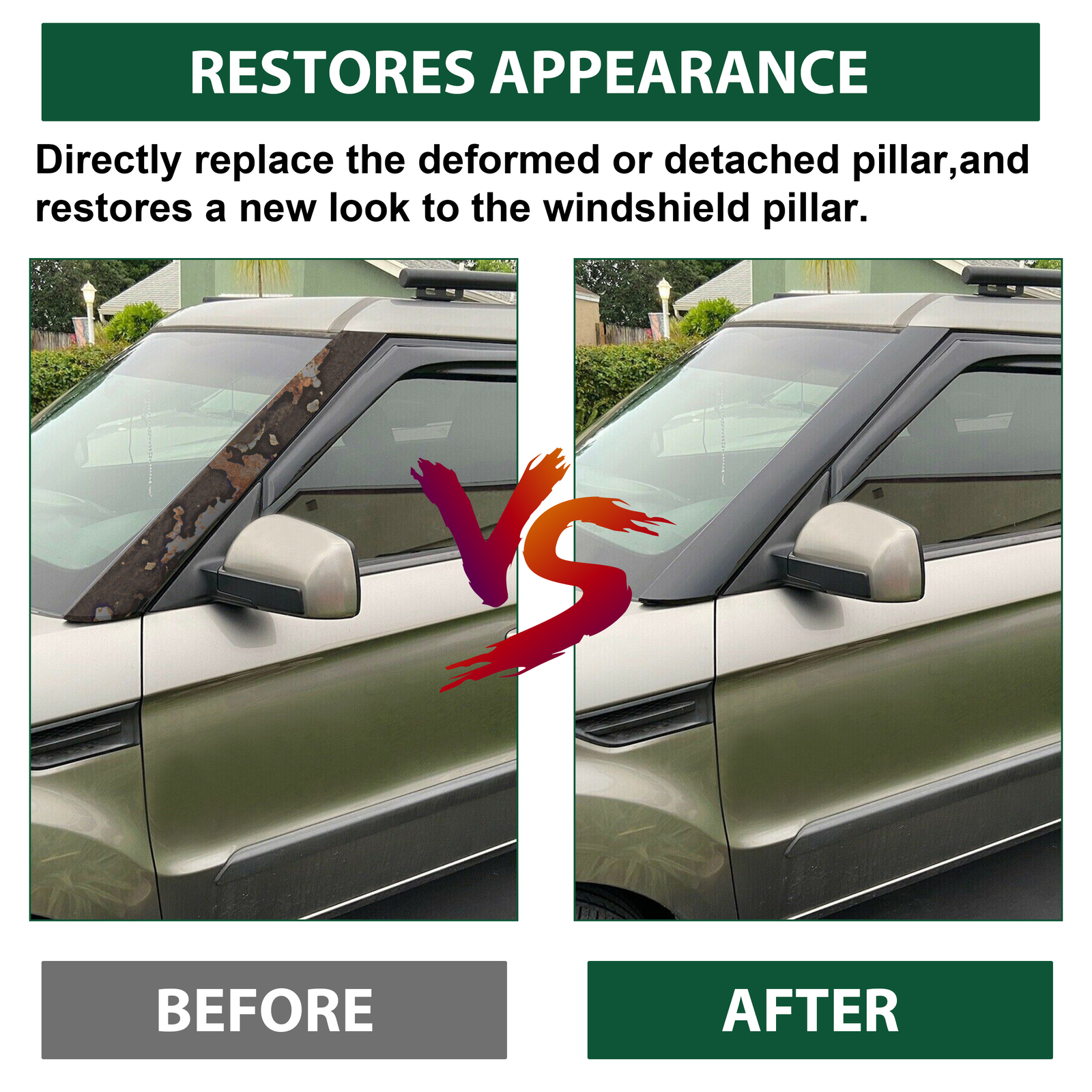 WindshieldOuter Molding Trim Panel APillar For 20102013 Kia Soul