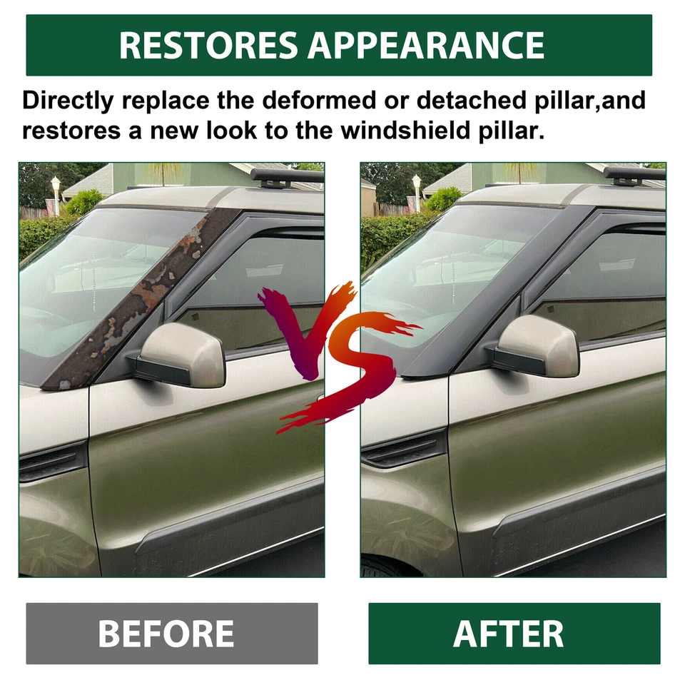 Panel de moldura exterior parabrisas pilar A para Kia Soul 2010-2013 exterior LH Foto 3 de 4