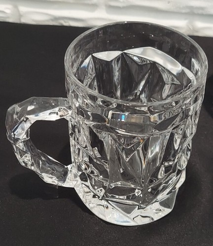 Tiffany & Co. Crystal Rock Cut Beer Mugs Clear Barware Set of (2) - Picture 4 of 8