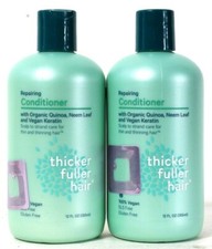 2 Bottles Thicker Fuller Hair 12 Oz Repairing Organic Quinoa Keratin Conditioner