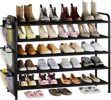 5Tier Shoe Rack Storage for 20-25 Pairs,Metal Shoe Organizer for Closet,Entryway