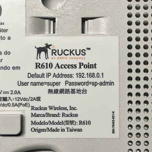 Ruckus 9U1-R610-US00 ZoneFlex R610 Wave 2 Wireless Access Point - Picture 4 of 5