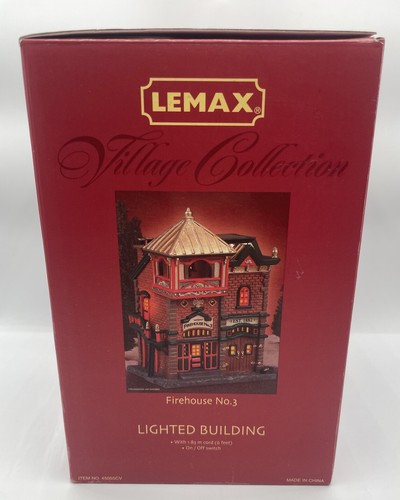 Lemax 2005 Christmas Village Firehouse Station Lighted Building No. 3 Boxed New - Picture 5 of 6