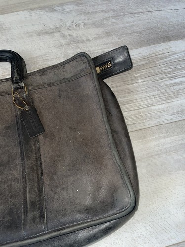 Vintage 70's Two Handle COACH Bonnie Cashin Slim Leather Satchel Large XL USA - Picture 3 of 12