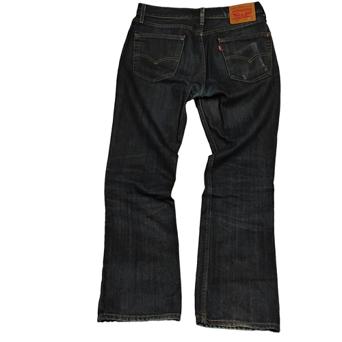 Levi’s 514 Jeans Blue Denim Regular Fit Straight Leg Dark Wash Men's 31W X 32L - Picture 5 of 8