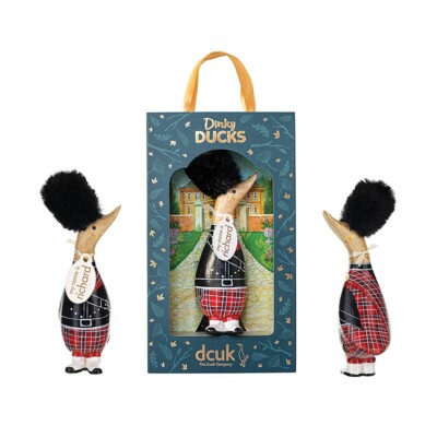 DCUK Naturholz Scottish Guard Geschenkverpackung Dinky Ente Neuheit Geschenke für Männer