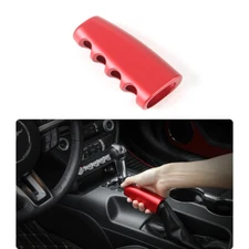 Aluminum Car Gear Handle Brake Level Cover Trim For Ford Mustang 2015-2023 Red