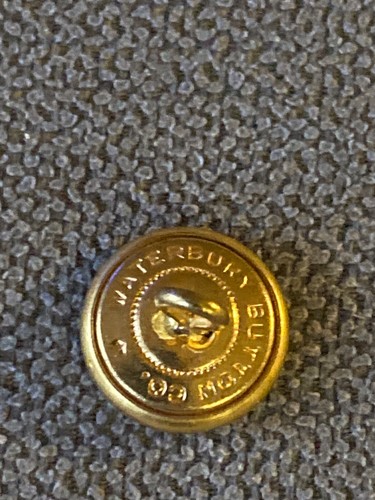 Vintage 5/8" Freiwillige Feuerwehr sehr guter Zustand Gold Waterbury Button Co Conn. - Bild 4 von 4