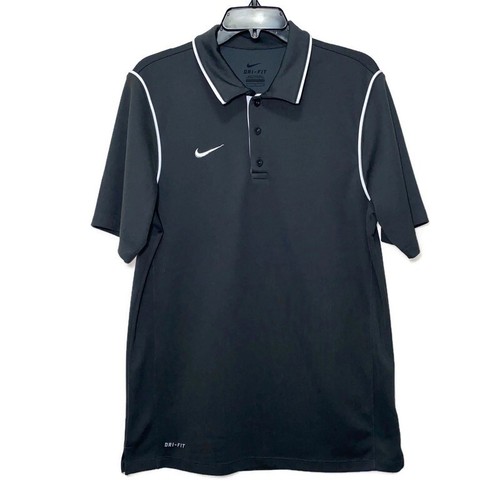 Nike Dri Fit Collection Mens Sz Small Gray Charcoal Bold Solid Polo Shirt - Picture 1 of 5