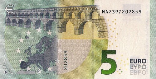 PORTUGAL (M), € - 5 EURO BANKNOTE - ISSUE 2013, Draghi Signature, UNC - Picture 2 of 3