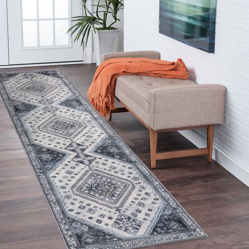 Washable Hallway Runner Soft Beautiful Hall Way Carpet Non Slip Rug 80x300 - Picture 40 of 68