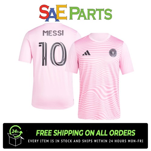 New Adidas Lionel Messi Inter Miami CF #10 Men's Performance Shirt Sz Large