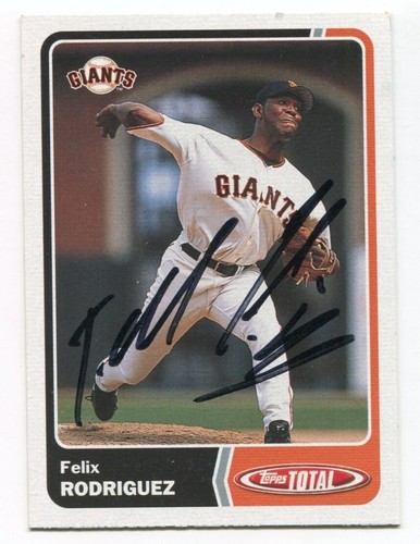 2003 Topps Total Felix Rodriguez Signed Card Baseball MLB Autographed AUTO #221 - Picture 1 of 2