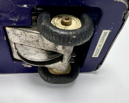 Coche de juguete vintage de cuerda de hojalata de los Alpes de los años 50 - Hecho en Japón - Funciona - Imagen 12 de 19