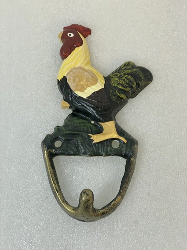 Cast Iron Hook Rooster Hanger Towel Keys ￼chicken Farmhouse Country Decor 6”new - Picture 1 of 7