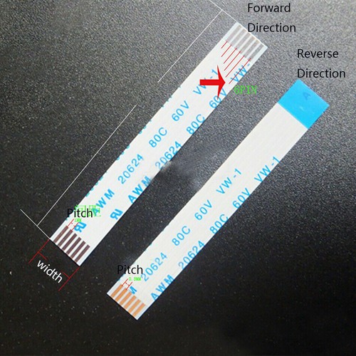 Pitch 0.5mm 18 Pin FFC/FPC Flexible Flat Cable Wire 20624 80C 60V VW-1 W:9.5mm - Picture 6 of 8