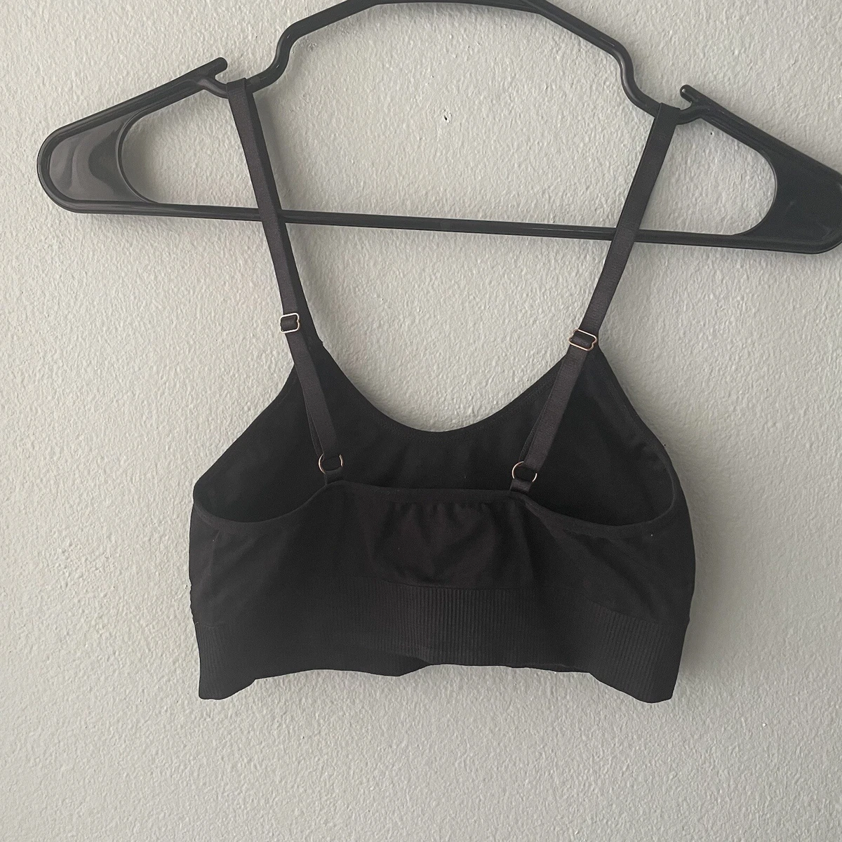 Danskin Intimates Plain Black Bralette Sports Bra