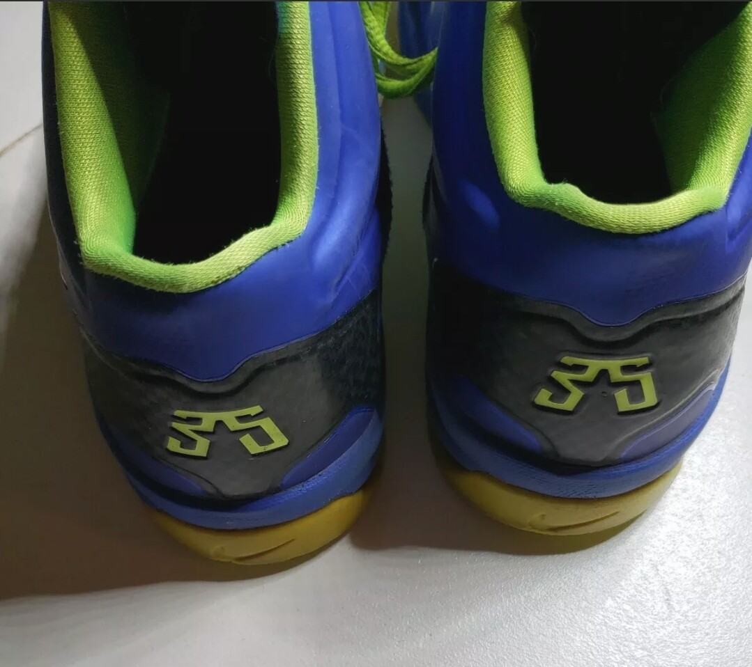 Nike KD V Big Kids 555641-404 Hyper Blue Volt Size 7Y Blue Neon