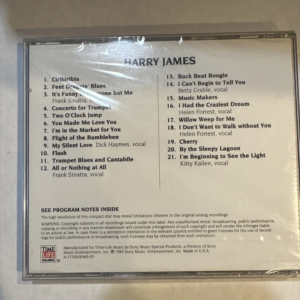 CD-1992-BIG BAND SERIES-HARRY JAMES-TWO O'CLOCK JUMP + 20 MORE-TIME/LIFE Foto 2 de 2