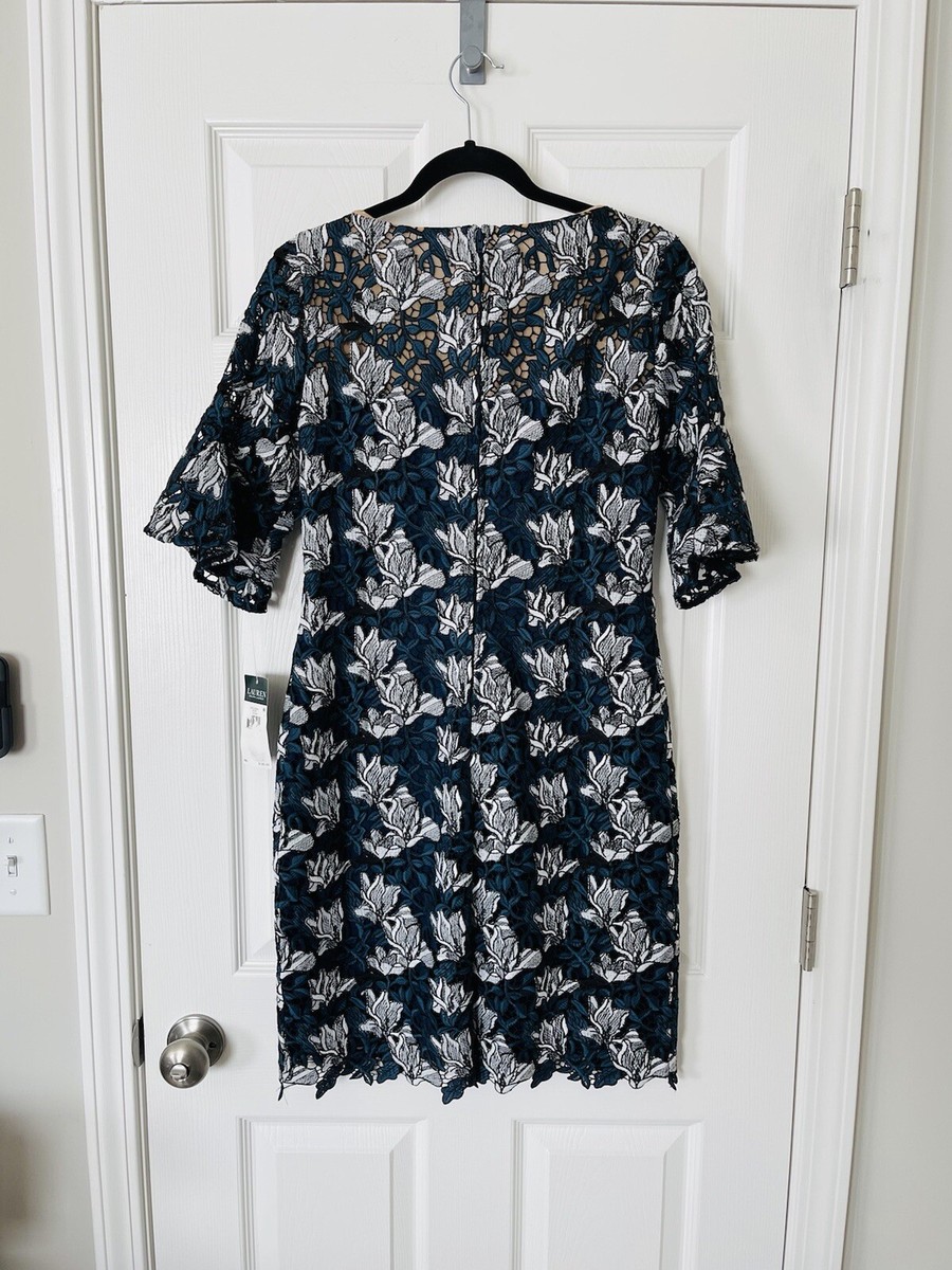 NWT Lauren Ralph Lauren Lace Overlay Dress - Size 4 $180